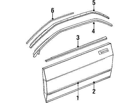 Mercedes-Benz 126-725-07-35 Upper Weatherstrip Retainer Plate