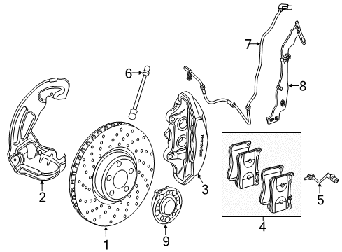 Mercedes-Benz 231-421-42-98 Caliper