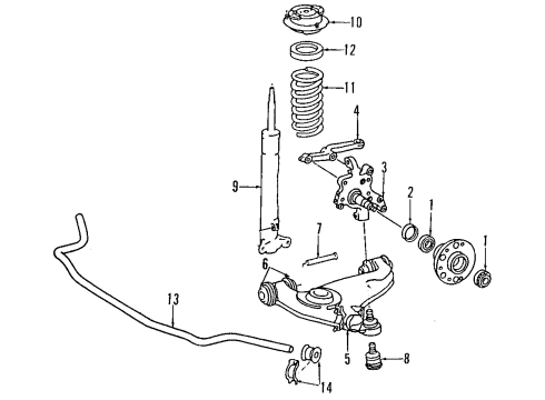 Mercedes-Benz 124-320-30-44-64 Strut Mount