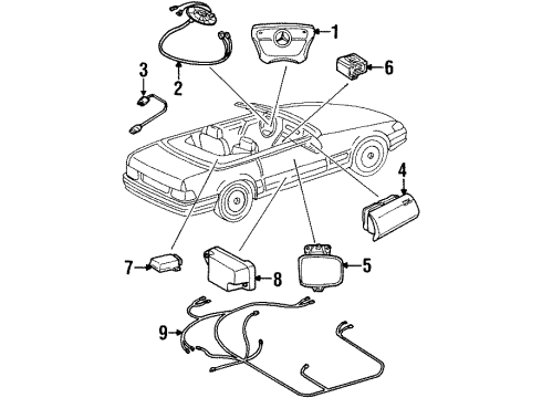 Mercedes-Benz 140-460-14-98-9045 Driver Air Bag