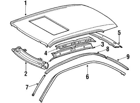 Mercedes-Benz 126-637-06-47 Side Rail