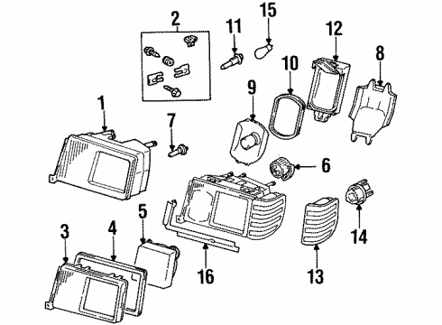 Mercedes-Benz 124-826-05-80 Combination Lamp Assembly Lower Seal