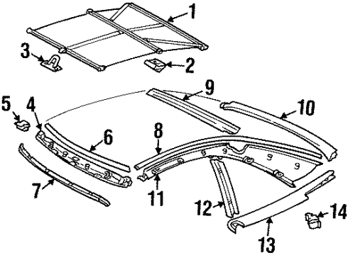 Mercedes-Benz 129-790-58-45-9045 Side Trim Panel