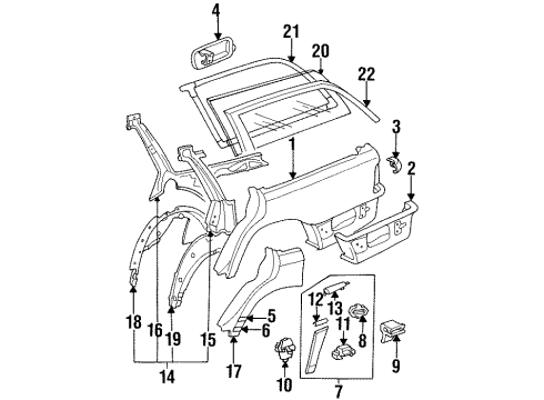 Mercedes-Benz 001-988-51-81 Upper Molding Fastener