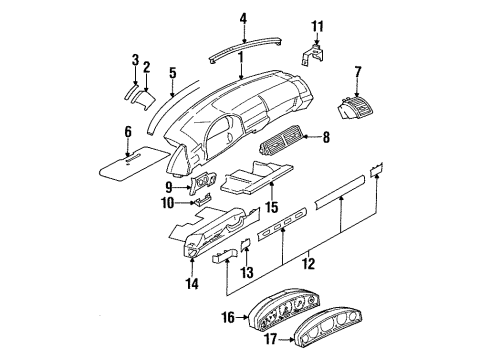 Mercedes-Benz 140-440-12-11-80 Cluster Assembly