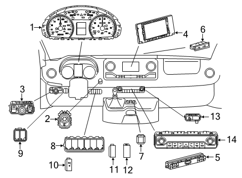 Mercedes-Benz 907-900-15-05-64-9051 Multifunction Switch