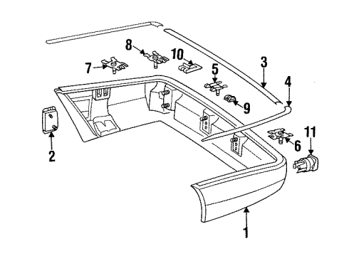 Mercedes-Benz 140-880-04-93 Molding Clip