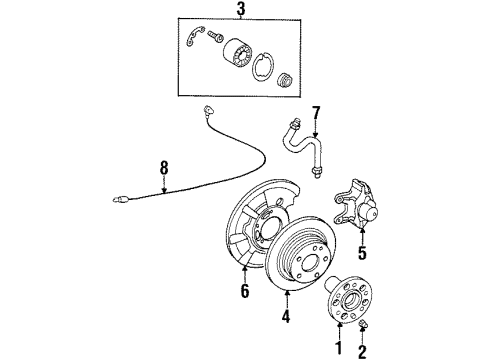 Mercedes-Benz 000-420-89-83 Caliper Overhaul Kit