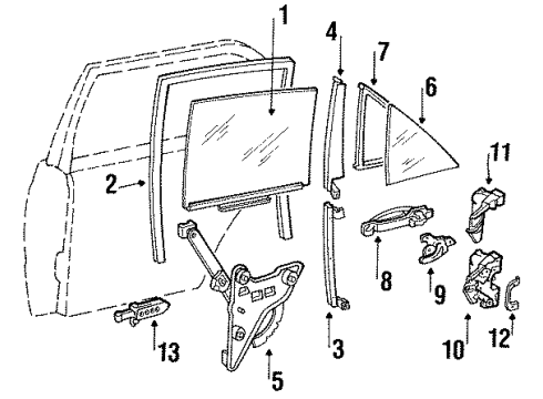 Mercedes-Benz 126-735-08-09 Fixed Glass