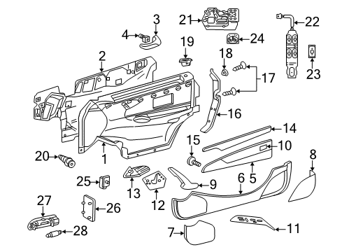 Mercedes-Benz 215-820-88-10-7C45 Hazard Switch