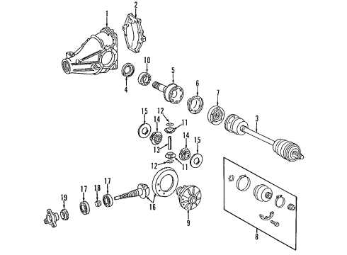 Mercedes-Benz 202-410-77-01 Front Shaft