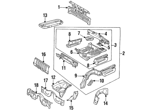 Mercedes-Benz 129-610-08-61 Floor Pan Assembly