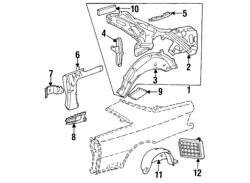 Mercedes-Benz 140-630-12-13 Upper Panel