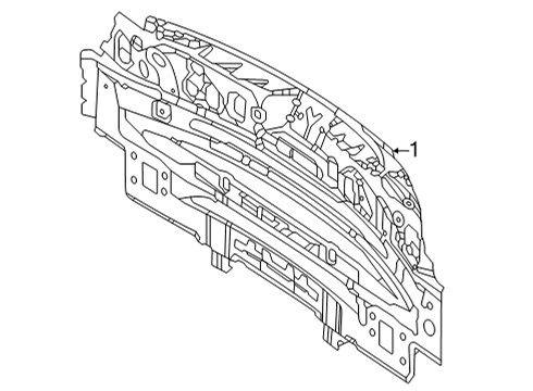 Mercedes-Benz 257-682-61-00 Rear Body Panel Insulator