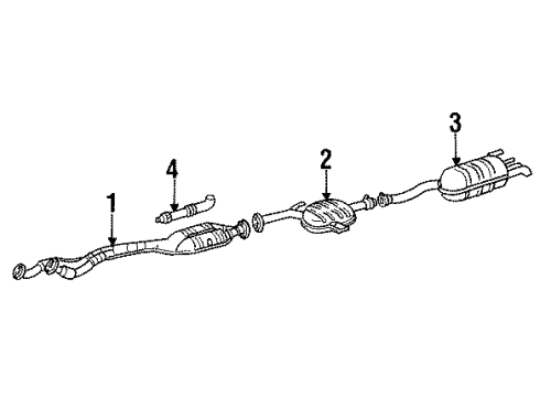 Mercedes-Benz 140-490-34-20-80 Converter & Pipe