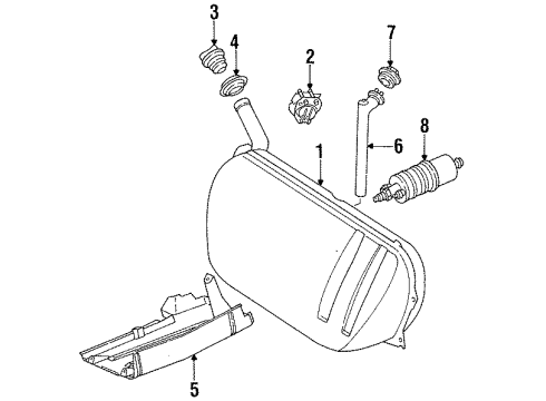 Mercedes-Benz 124-470-95-01 Fuel Tank