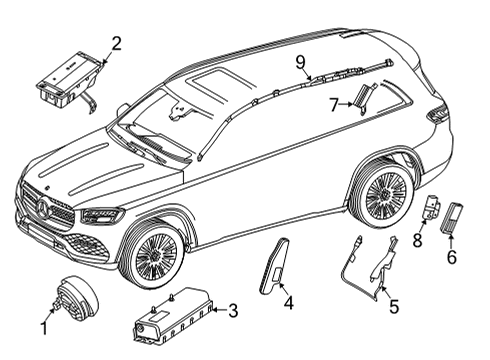 Mercedes-Benz 000000-007932-64 Rear Seat Air Bag Bolt