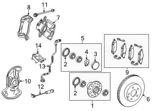 Mercedes-Benz 204-421-05-81 Caliper