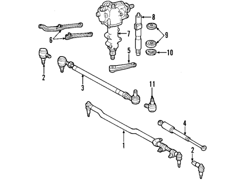 Mercedes-Benz 461-460-03-11 Sector Shaft