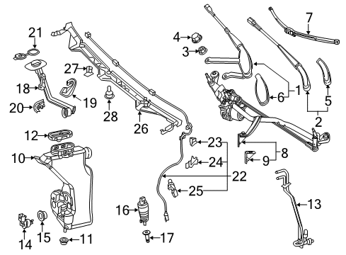 Mercedes-Benz 205-820-07-40-27 Wiper Motor