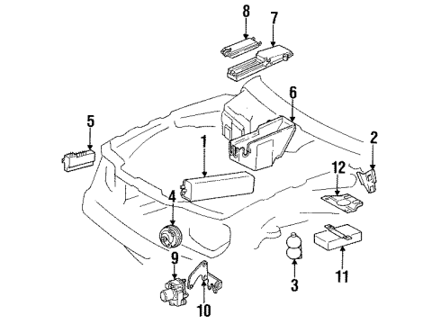 Mercedes-Benz 124-545-11-40 Control Module Bracket