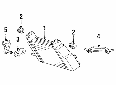 Mercedes-Benz 126-500-48-31 Oil Cooler Mount Bracket