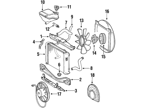 Mercedes-Benz 126-504-00-12 Radiator Lower Insulator