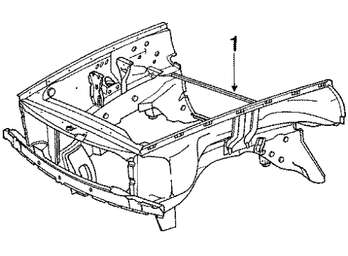 Mercedes-Benz 107-620-45-05 Front Inner Structure