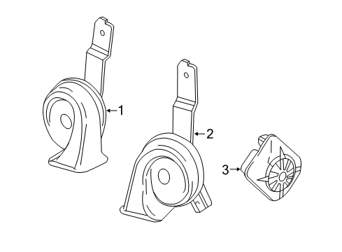 Mercedes-Benz 222-542-05-00 Horn