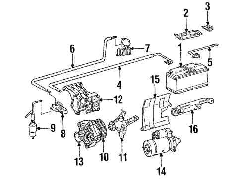 Mercedes-Benz 120-155-07-35 Alternator Support Bracket