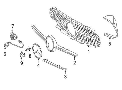 Mercedes-Benz 000-888-07-00 Emblem Mount Plate