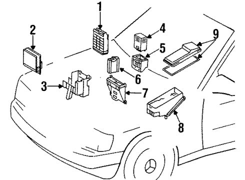 Mercedes-Benz 201-546-15-43 Control Module Bracket