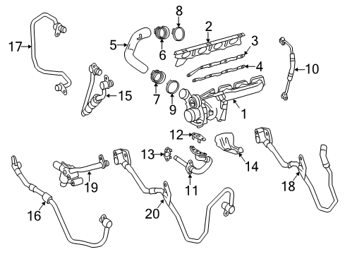 Mercedes-Benz 278-090-06-00 Oil Line