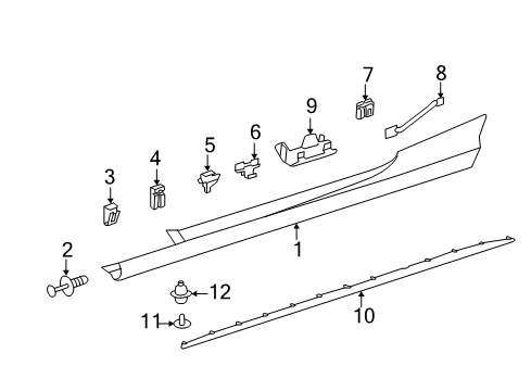 Mercedes-Benz 206-991-02-00 Rocker Molding Retainer Clip