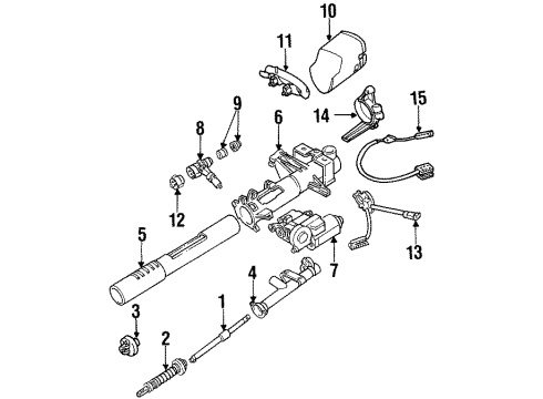 Mercedes-Benz 124-460-19-09 Steering Shaft