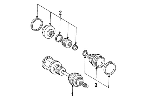 Mercedes-Benz 124-330-05-85 Inner Boot