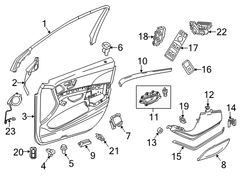 Mercedes-Benz 222-905-99-00-9J01 Switch