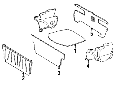 Mercedes-Benz 123-694-06-28 Partition Panel Cover