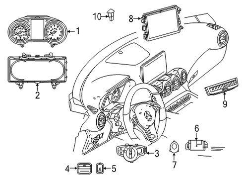 Mercedes-Benz 190-900-73-03-9051 Multifunction Switch