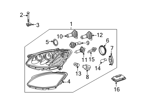 Mercedes-Benz 221-820-23-61 Composite Assembly