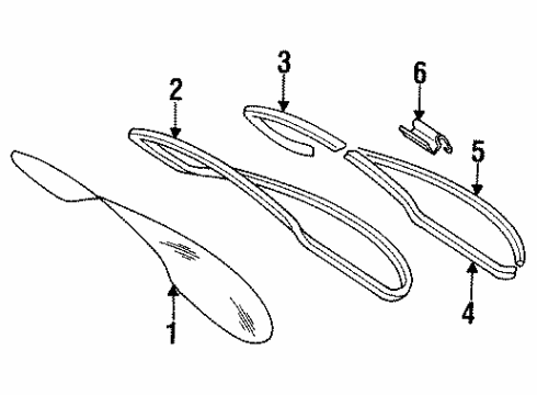 Mercedes-Benz 201-670-08-22 Side Molding