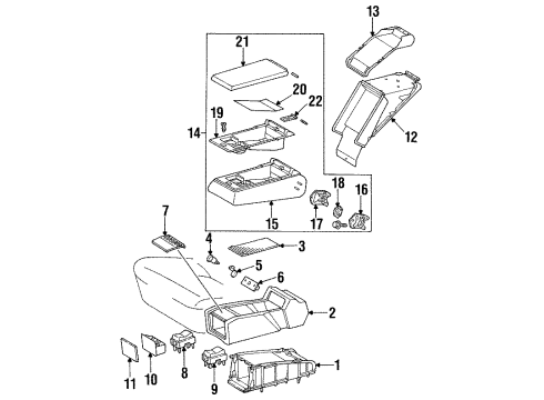 Mercedes-Benz 140-970-61-30-9A84 Armrest Assembly