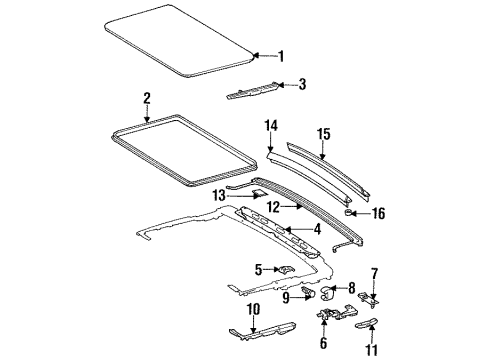 Mercedes-Benz 140-782-04-98 Drip Rail Seal