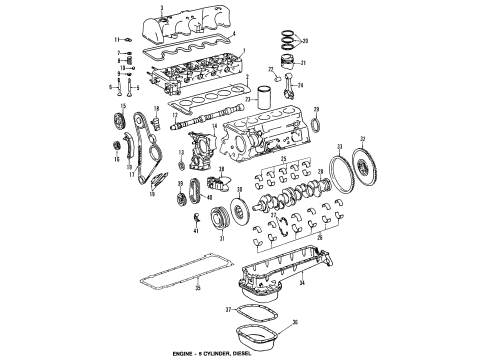 Mercedes-Benz 617-010-12-05 Overhaul Gasket Set