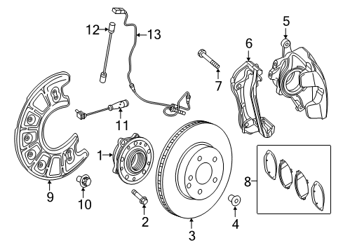 Mercedes-Benz 001-421-40-86-64 Caliper Seal Kit