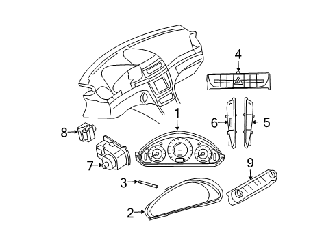 Mercedes-Benz 211-540-02-44-64 Turn Signal Switch