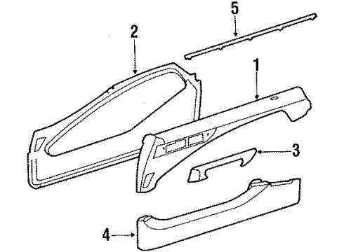 Mercedes-Benz 126-727-01-82 Upper Molding