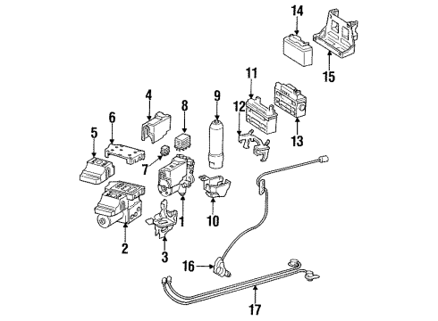 Mercedes-Benz 124-540-18-73 Control Module Bracket