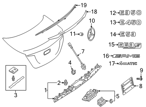 Mercedes-Benz 238-790-03-00-9885 Spoiler