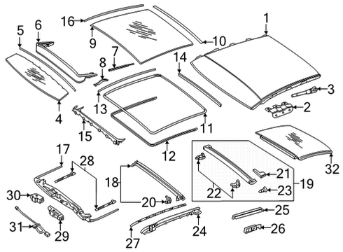 Mercedes-Benz 213-782-19-00 Rear Glass Seal